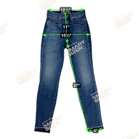 AYR The Riser Skinny High Rise Ankle Jeans Raw Hem Neon Jupiter Wash Size 27 - Picture 5 of 16